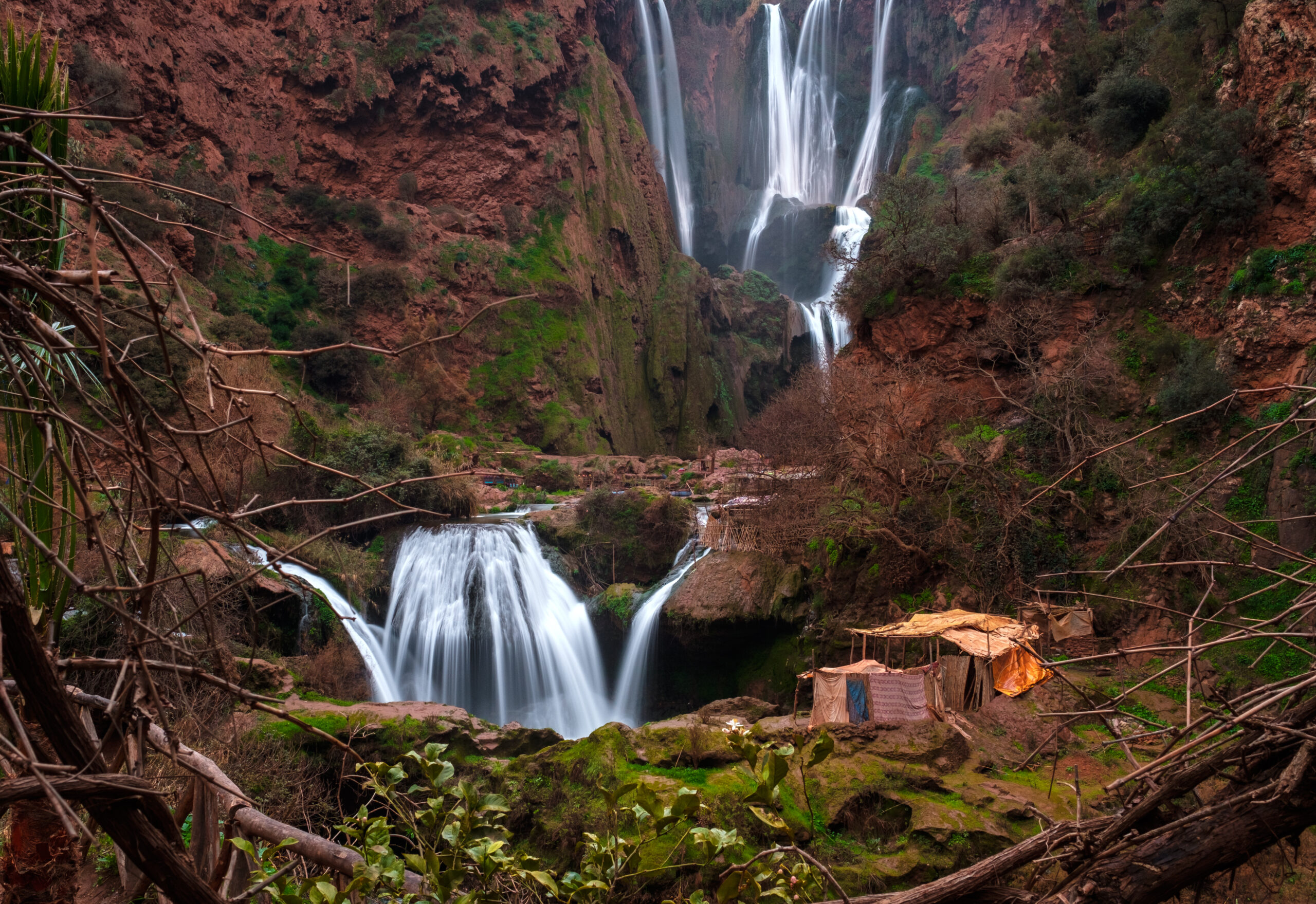 Travel from Marrakech to Atlas Mountains '' Ouzoud Waterfalls ''